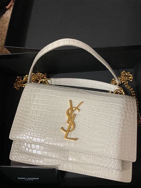 white ysl croc bag|saint laurent ysl crossbody bag.